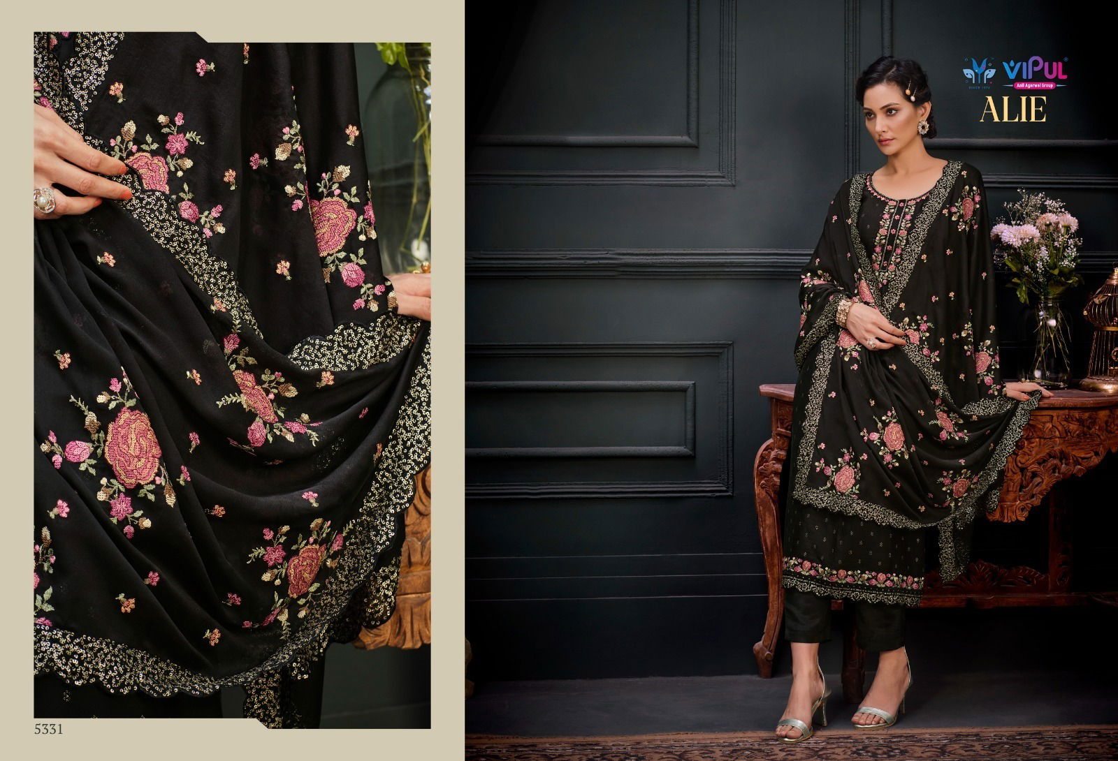 Alie By Vipul Heavy Embroidery Georgette Suits Catalog